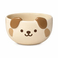 Bol 15 cm en céramique crème motif chien pour repas style ludique