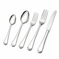 Ménagère 5 pièces en acier inoxydable argenté pour table style classique